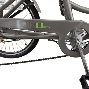 Tricicletă 24" pentru adulți BR CYCLES Pro2008-VB, cadru oțel 16", 7 viteze, frâne V-Brake/tambur, gri - Img 10