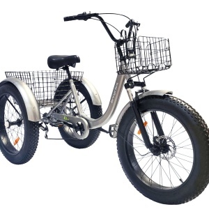 Tricicletă adulți BR Pro2025, 24", 7 viteze, frâne pe disc, cadru din oțel 15", gri - Img 2