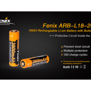 Acumulator Fenix 18650 - 2600mAh  - ARB-L 18-2600 2