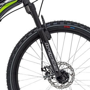 Bicicleta BR STORM 24", 21 viteze, frane pe disc, cadru otel 14", manete secventiale, negru/verde - Img 12