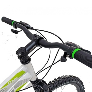 Bicicleta BR STORM 26", 21 viteze, frane pe disc, cadru otel 15", manete secventiale, alb/verde - Img 9