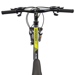 Bicicleta BR Tornado 24", 21 viteze, frane pe disc, cadru din aluminiu 13", manete secventiale, negru - Img 10