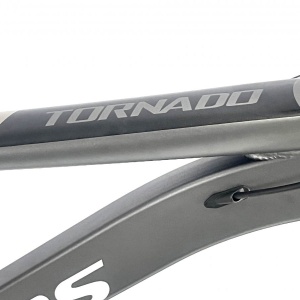 Bicicleta BR TORNADO Carrier 29", 21 viteze, frane pe disc, cadru aluminiu 15", manete secventiale, gri - Img 4
