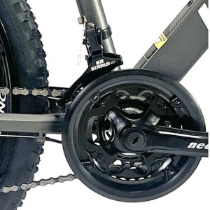 Bicicleta BR Tornado ProMG 24", jante MAGNEZIU, 21 viteze, frane pe disc, cadru din aluminiu 13", manete secventiale, gri - Img 6