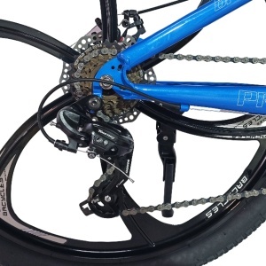 Bicicleta BR Tsunami ProMG 24", cadru otel 13", jante magneziu, manete secventiale, frane disc, 21 viteze, albastru - Img 9