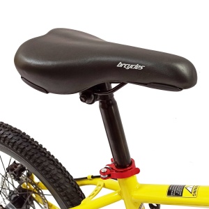 Bicicletă copii BR Inspire 20", 7 viteze, frâne pe disc, cadru oțel 12", manete Revoshift, galben, varsta 7 - 10 ani - Img 9