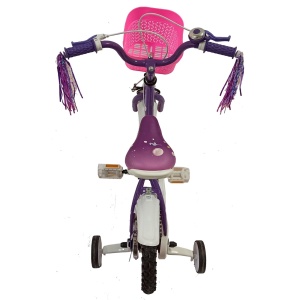 Bicicletă copii BR Linda Kids 12", cadru oțel, mov, varsta 2 - 4 ani - Img 4