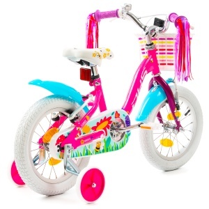 Bicicleta Copii DHS Summer - 14 Inch, Roz - Img 5