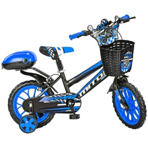 Bicicleta copii MITO BadKid, roti 15", negru/albastru, 4-6 ani