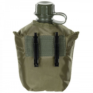 Bidon 1 litru cu husa olive, BPA free, MFH - OUTMA.33213B 2