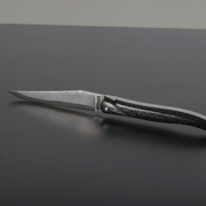 Briceag Laguiole en Aubrac, Maner Fibra Carbon, Lama Damasc Japonez lama 12cm - LGL0512CE4/FQB1 2