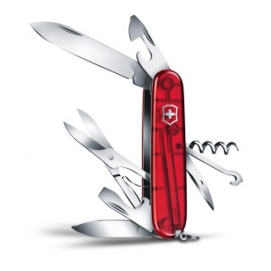 Briceag Victorinox Climber, rosu transparent - 1.3703.T pe lung
