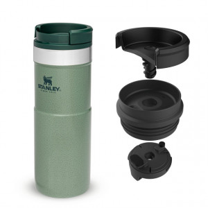 Cana Termoizolanta Stanley The NeverLeak Travel Mug Hammertone Green 0.47L - 10-09851-006 4