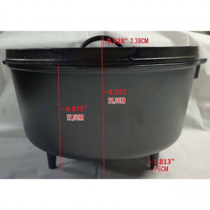 Ceaun din fonta cu capac - cuptor olandez Lodge 30,2 cm 7,6 litri 7