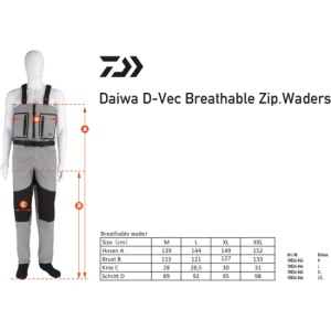Cizme Piept Daiwa D-Vec Breathable Zip Waders - Img 5