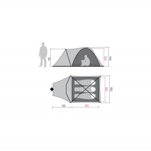 Cort 3 persoane Hannah Hover 3 pers - OUTMA.10003224HHX 6