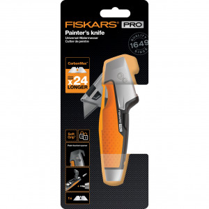 Cutit utilitar cu lama trapezoidala pentru zugravi Fiskars CarbonMax, 1027225, 191 mm, 244 g - Img 9