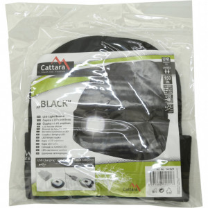 Fes negru cu lanterna cu LED si incarcare usb Cattara TT14021 - Img 8