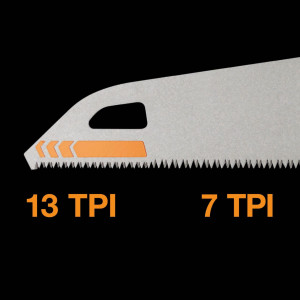 FISKARS Fierastrau de mana Fiskars PowerTooth, 500 mm, 13 - 7 tpi - 1062916 - Img 2