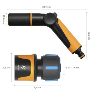 FISKARS Set pistol pentru stropit, jet reglabil + conector furtun, stop - 1065493 - Img 2