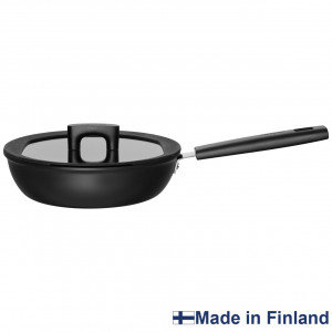 FISKARS Tigaie pentru sote cu capac Fiskars Hard Face, 24 cm, 2.2 L - 1052230