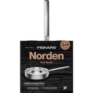 FISKARS Tigaie pentru sote, din otel inoxidabil, antiaderenta, Fiskars Norden, Ø 26 cm - 1067634