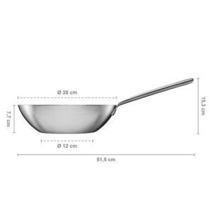 FISKARS Tigaie wok din otel inox, antiaderenta, Fiskars Norden, Ø 28 cm - 1067636 - Img 3