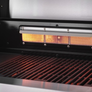 Gratar pe gaz cu 6 arzatoare (5 inox si 1 infrarosu), incastrabil, grile si plita fonta, Grandhall Grandpro Maxim G5 - K05000387A - Img 11