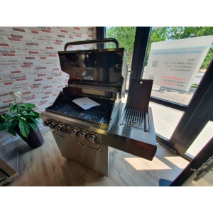Gratar pe gaz din inox ALL GRILL Allrounder L cu 4.1 arzatoare si arzator ceramic pentru rotisor - 100304 - Img 13