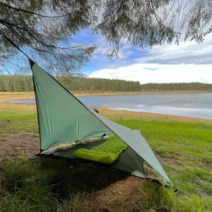 Groundsheet  DD Superlight pentru ture cu bicicleta  Olive Green 210cm x 150cm  - 707273931658 5