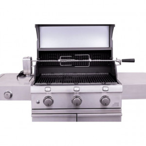Kit de Rotiserie Premium Char-Broil - 140103 montat pe gratar frontal