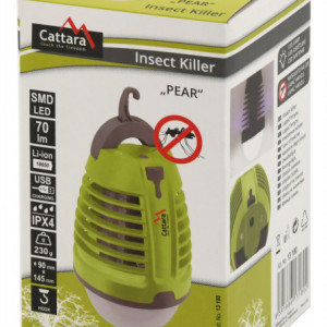 Lampa LED reincarcabila, cu aparat anti-insecte cu UV Pear Cattara - TT13180 - Img 7