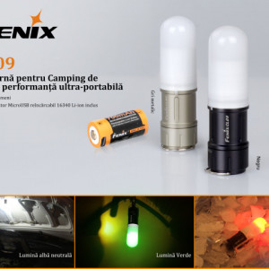 Lanterna camping Fenix CL09 200 lumeni 10 metri 1