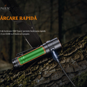 Lanternă EDC 1500 Lumeni 200 metri Fenix E28R - ADV-429-001 - Img 6