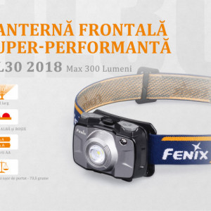 Lanterna frontala Fenix HL30 300 lumeni 50 metri