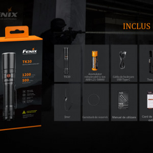 Lanternă Laser Fenix TK30 - LEP  - 500 Lumeni - 1200 Metri - ADV-434-001 8