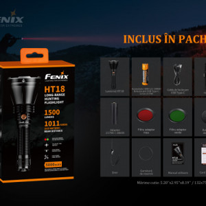 Lanterna profesionala de vanatoare Fenix HT18 1500 lumeni 925 metri 6