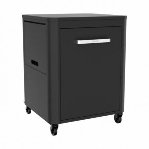 Modul bucatarie de exterior cu 1 usa, spatiu depozitare Cozze negru 60 x 60 x 90 cm - 90522