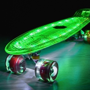 Penny board Mad Cruiser Full LED ABEC 7-verde - Img 4