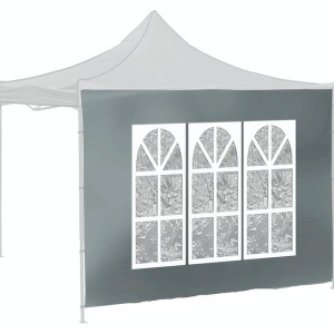 Perete lateral impermeabil cu fereasta 3 x 2 m pentru pavilioanele Cattara - TT13345