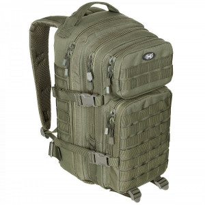 Rucsac modular Assault, 30 litri, multiple buzunare, compatibil sistem hidratare, verde MFH - OUTMA.30333B