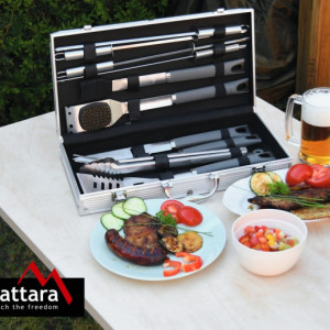 Set 11 ustensile pentru gratar Cattara gama Grey - TT13106 - Img 5