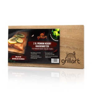 Set 2 placi din lemn de hicori XL 30x14,5x1 cm pentru gatit la gratar Grillart - GA-1003-6