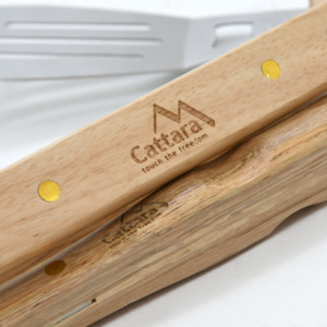 Set 3 ustensile pentru gratar cu manere de lemn Cattara TT13108 - Img 2