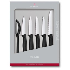 Set cutite curatat Victorinox Swiss Classic Paring Set, 6 piese, Black 6.7113.6G