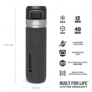 Sticla Apa Stanley The Quick Flip Water Bottle Charcoal 0.7L - 10-09149-030 3