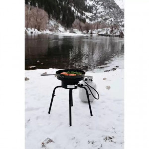 Tigaie adanca rotunda din otel carbon Lumberjack cu maner 50 cm Camp Chef - CC-SLJ20 3