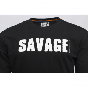 Tricou Savage Gear Simply Black Logo Tee - Img 2
