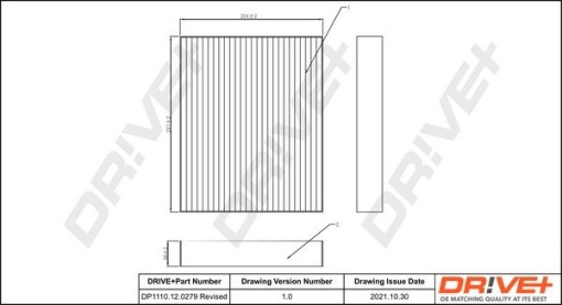 Dr!ve+ DP1110.12.0279 Filtru de polen echivalenta CUK 28 001