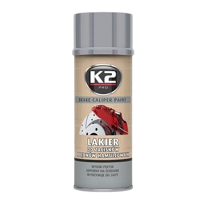 Spray vopsea etriere frana K2 BRAKE CALIPER PAINT L346SR, argintiu, 400 ml